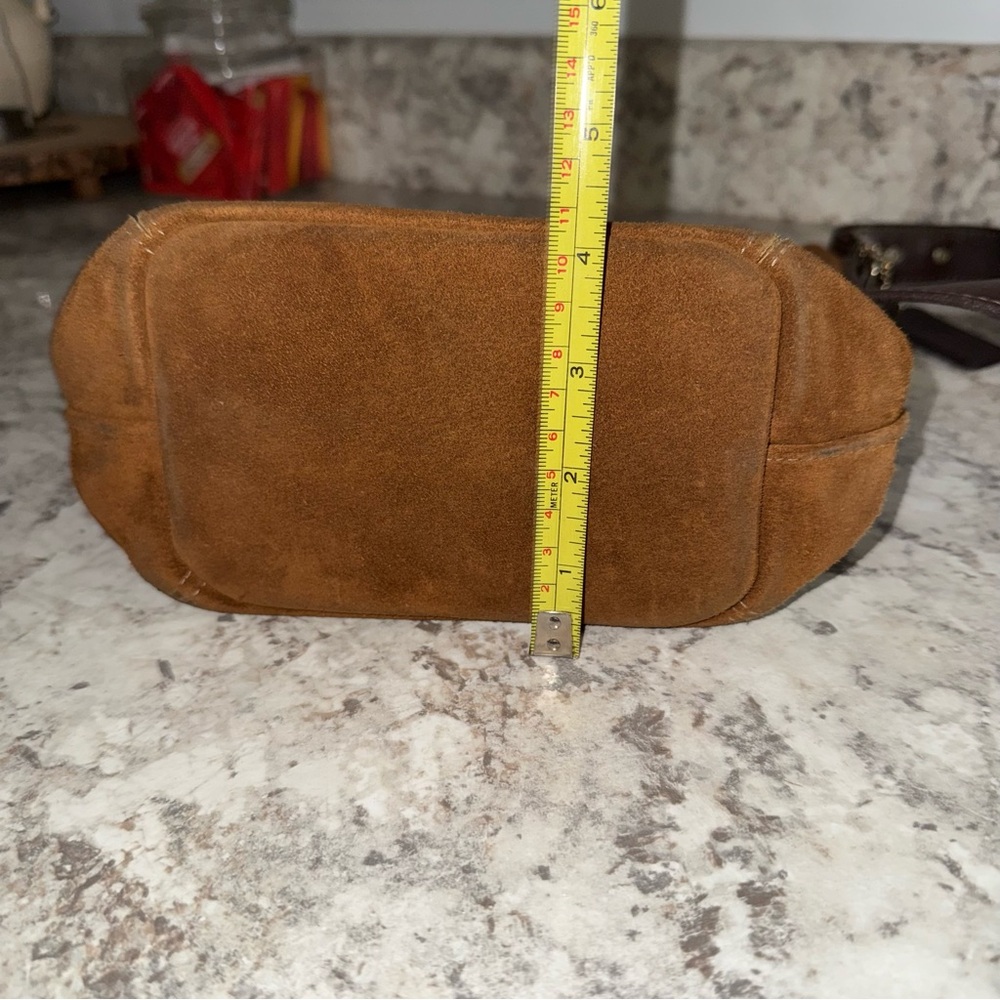 COACH Legacy Suede Chocolate Brown Slim Bucket Shoulder Bag Vintage Y2K 4115 - Picture 11 of 12